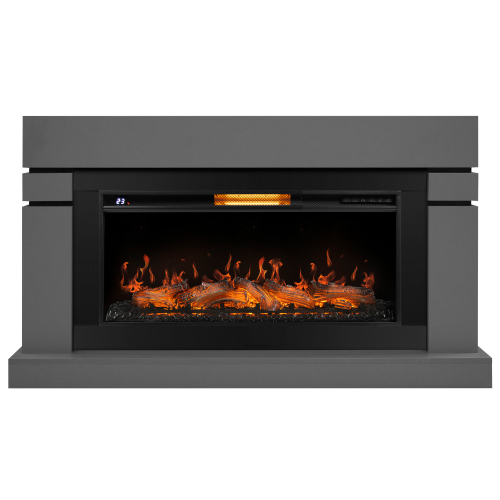 Каминокомплект: Очаг Royal Thermo Aurora RTFP/P-AR40LS, портал Lindos 42/40/36, светло-серый, р/в