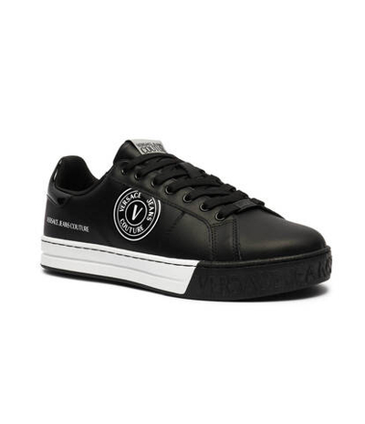 Кожаные кроссовки Versace Jeans Couture - черный(77YA3SK1ZP333)