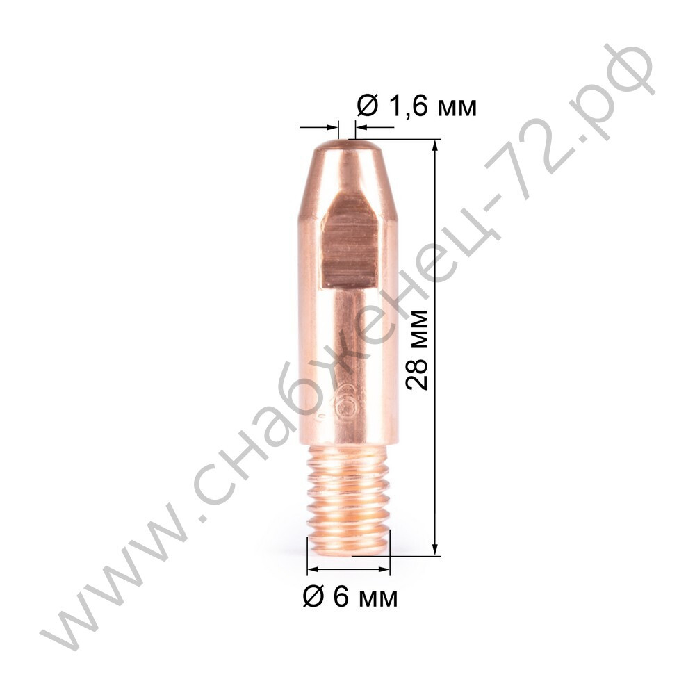 140.0555/MD0009-16 Наконечник М6х28х1.6 VARTEG