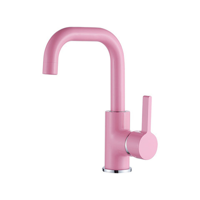 смеситель умывальник LEDEME с гайкой розовый L1099P