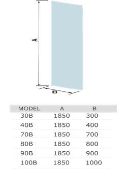 Душевое ограждение WeltWasser  WW400 90B Душевое ограждение. 900х1850 мм 10000002943 прямоугольная