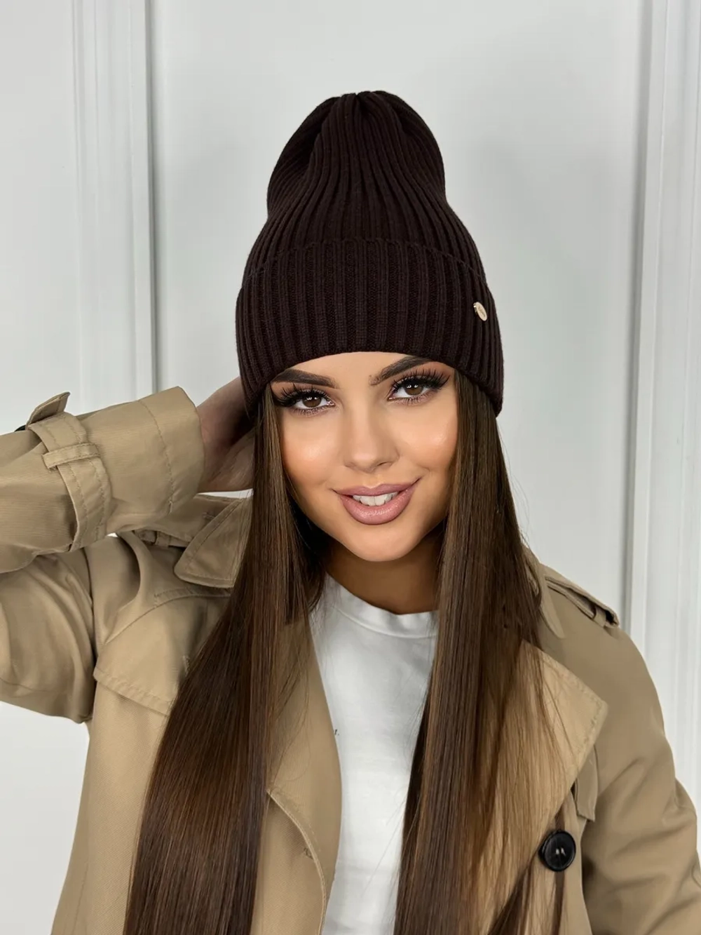 Шапка осенняя бини стильная модная