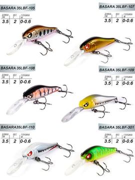Воблеры плав. LJ Pro Series BASARA LBF 03.50/014SET 6шт. набор