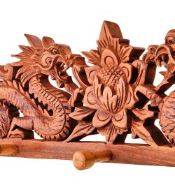 Decor and Gift 17-120 Панно-вешалка «Два дракона» (суар, о.Бали)