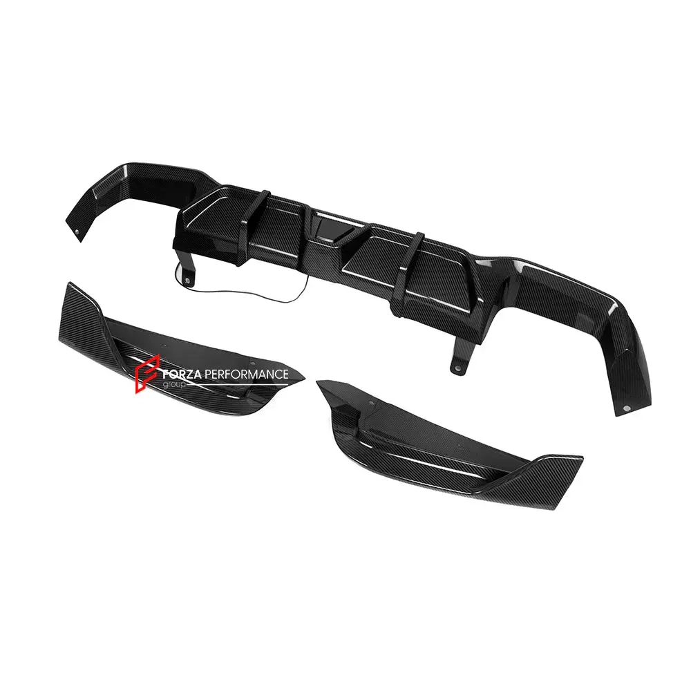 Карбоновый диффузор заднего бампера со стоп-сигналом для BMW X4 G02 Рестайлинг 2022+ БМВ