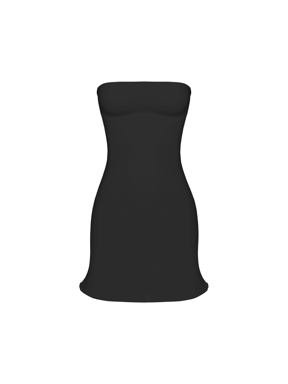 black bandeau dress