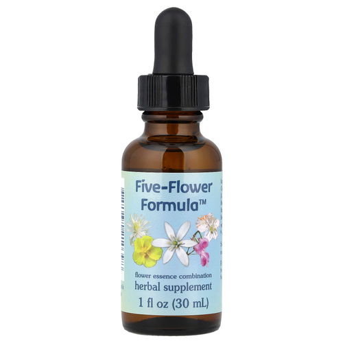 Flower Essence Services, Five-Flower Formula™, смесь цветочных эссенций, 30 мл (1 жидк. унция)
