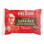 King Oscar, сардины дикого улова в нерафинированном оливковом масле высшего качества с пряным молотым перцем, в один слой, 106 г (3,75 унции)