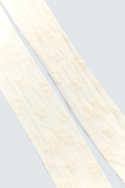 ZARA HARRY LAMBERT X DISNEY КОЛГОТКИ ЦВЕТОЧНЫМ КРУЖЕВОМ, ЭКРЮ