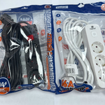 Фильтр сетевой FaizFull FU16, 240V/16A 3 розетки, 5м, цвет: Черный