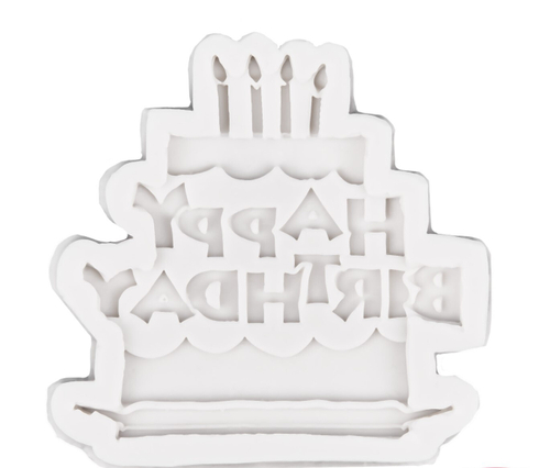 Молд силиконовый «Тортик Happy Birthday»