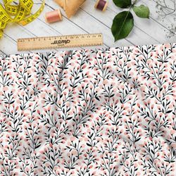 Ткань атлас цветочный рисунок с летним цветком