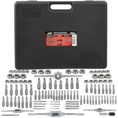 Набор метчик.и плашек110пр(2х0.4,3х0.5,4х0.7,5х0.8,6х0.75-1,8х0.75-1,25,9х0.75-1.25,10х0.75-1.5,11х0.75/1/1.25/1.5, 12х0.75-1.75,14х1-2,16х1-2,18х1.5) JBC JBC-B110-1