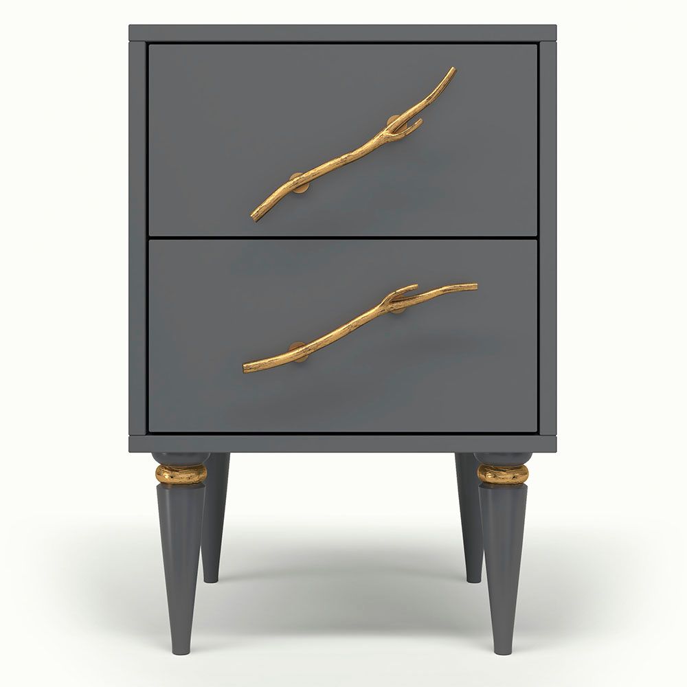 Тумба Арт Классика с 2-мя ящиками Серый Амбер