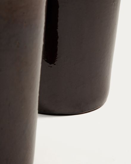 Набор из 3 кашпо Rotja с глазурованной гранатовой отделкой, диаметр 26 / 35 / 47 см