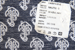 Ткань для штор Campagne Nautic (Компейн Наутик) С 02 Azul-navy