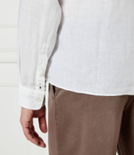 Льняная рубашка H-LIAM-BD-E-C1-243 BOSS BLACK - белый(50522592)