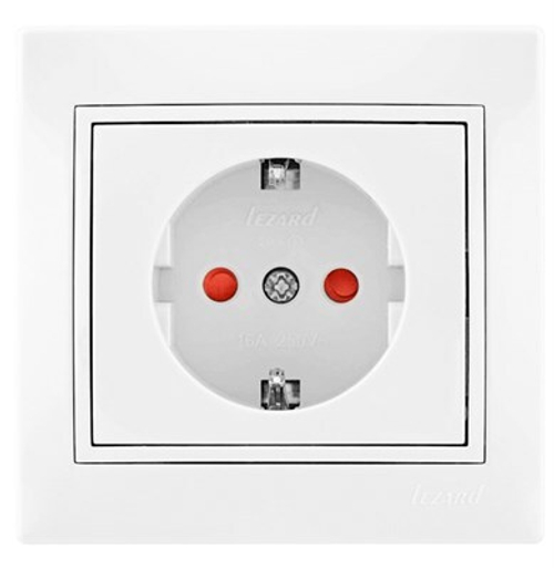 MIRA 701 0202 124 Розетка с защ.от детей бел с/у