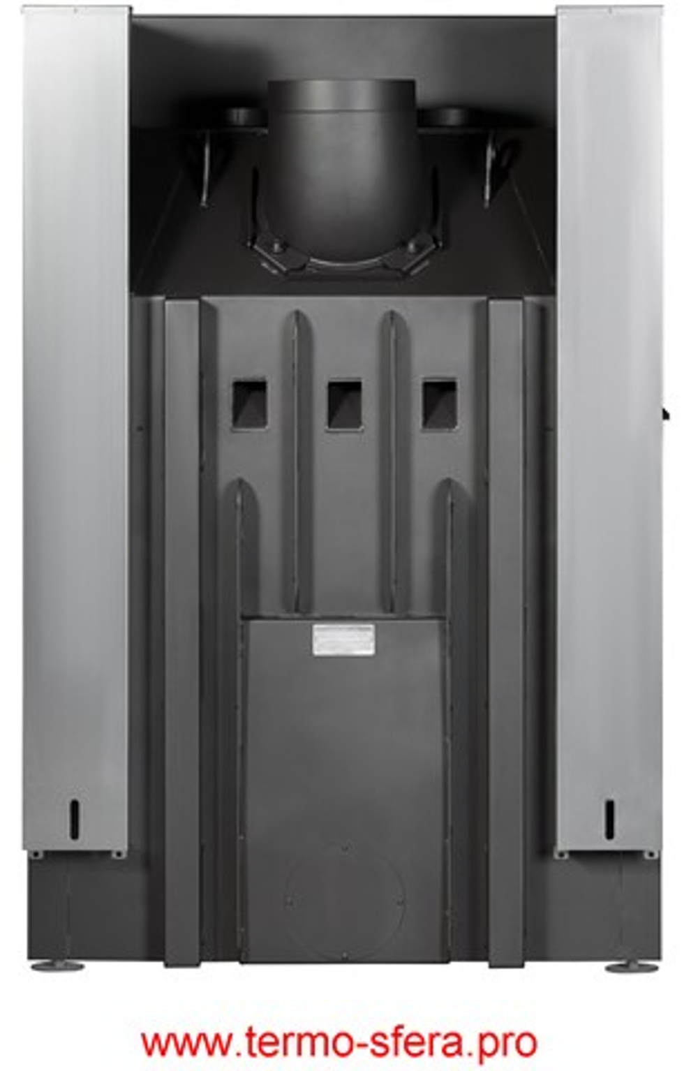 Каминная топка Экокамин ДЕЛЬТА 1000 V три стекла принтинг, вертикальная ламель