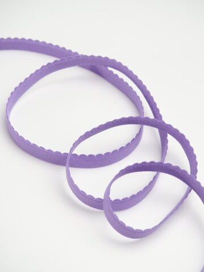 Резинка отделочная яркая лаванда ажурная ширина 12 мм с учетом фестона