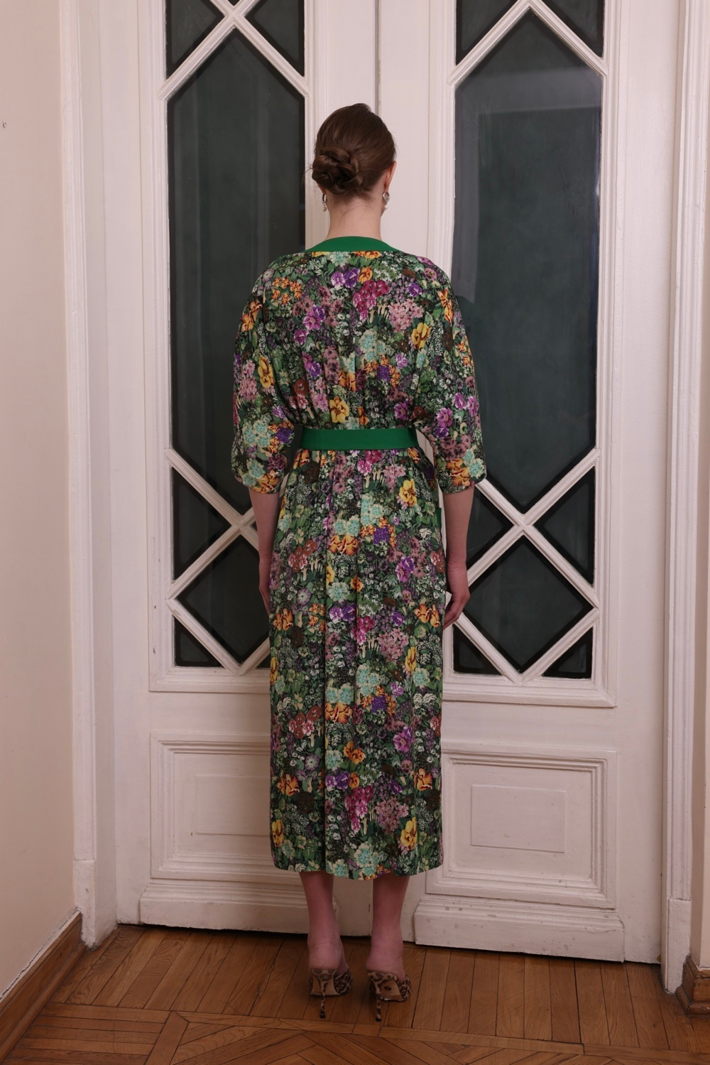 Платье-халат «Лоза», зеЛёный