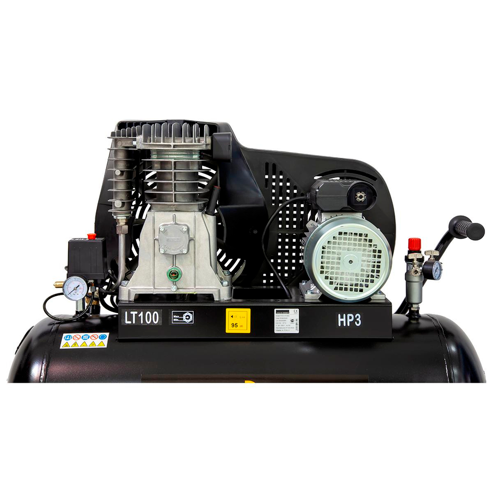 WDK-91053 Компрессор поршневой с ременным приводом 423 л/мин, 2.2 КВт, 220 В, ресивер 100 л