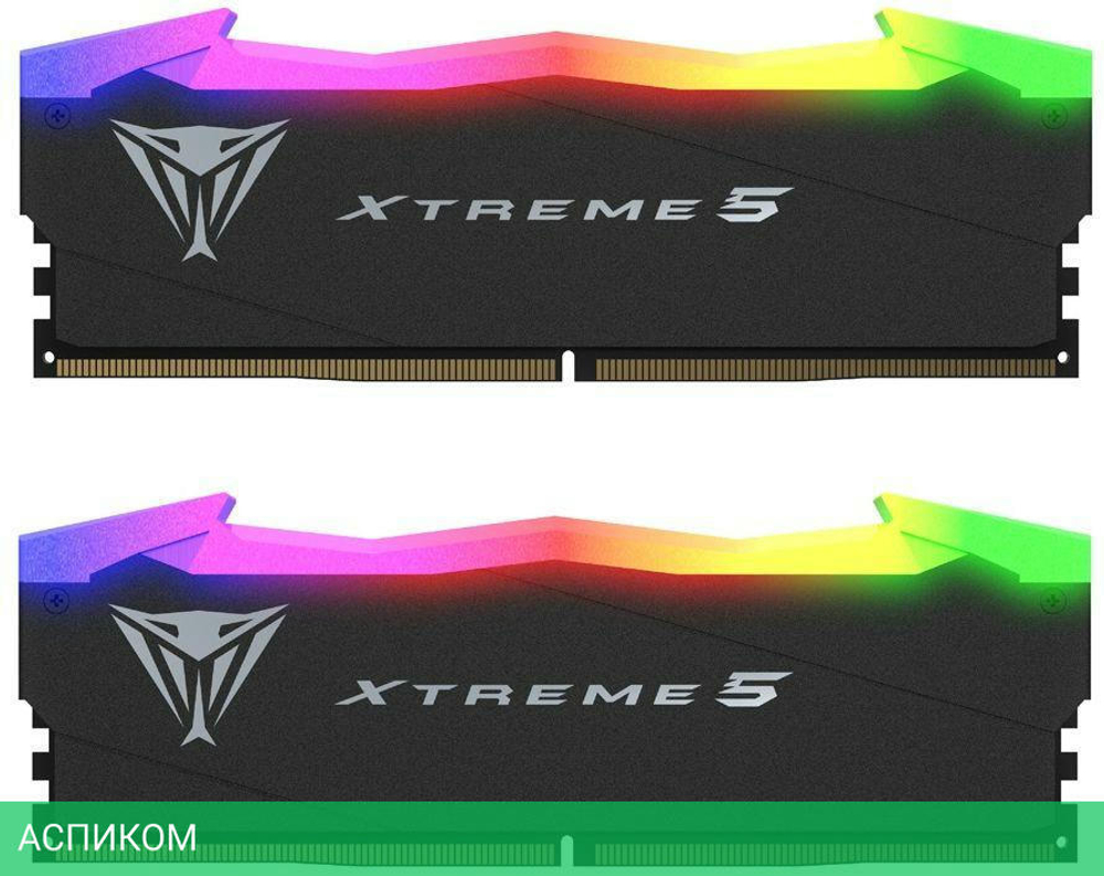 Оперативная память Patriot Viper Xtreme 5 RGB 2X16GB DDR5 8000MHz (PVXR532G80C38K)