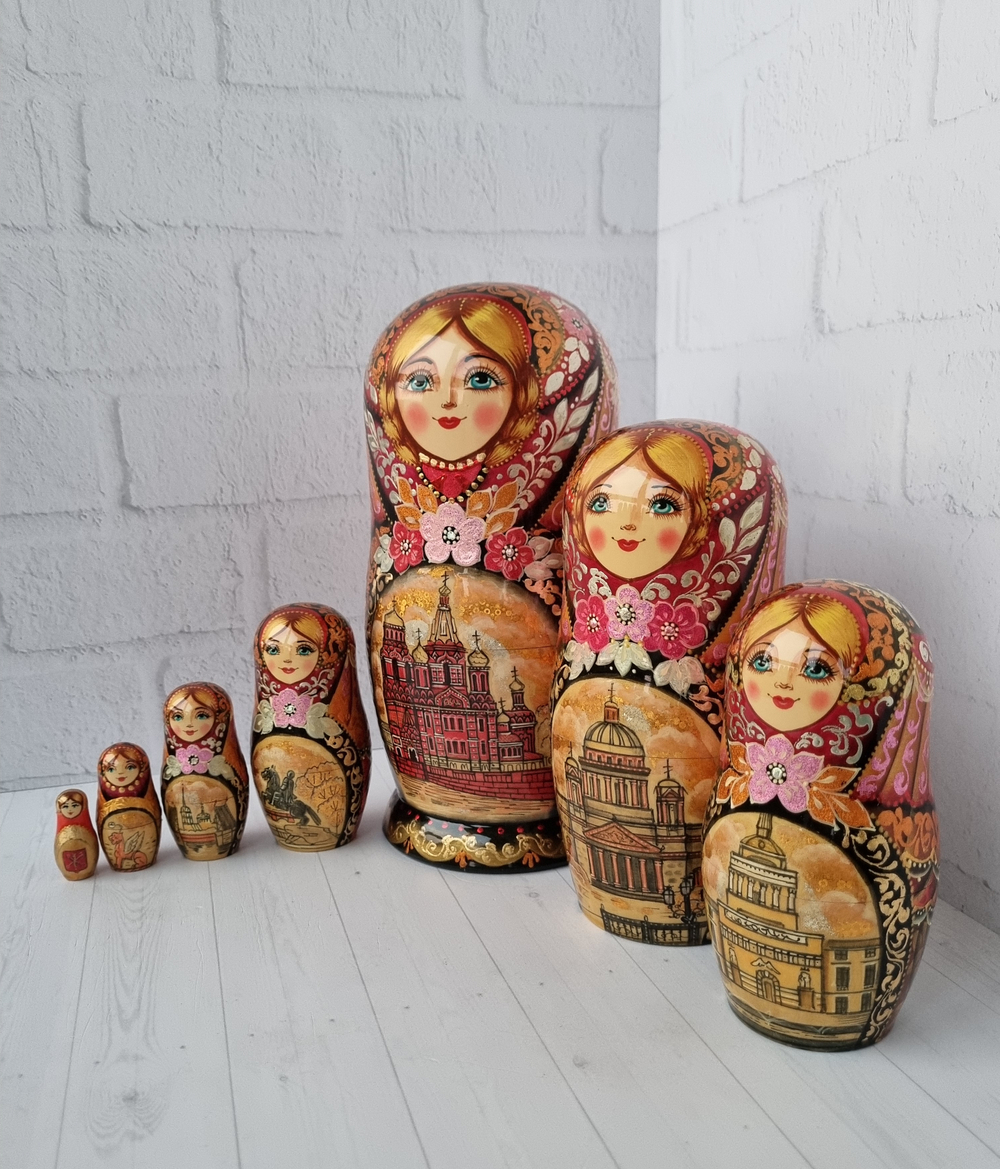 Матрешка "с видами города"  7мест