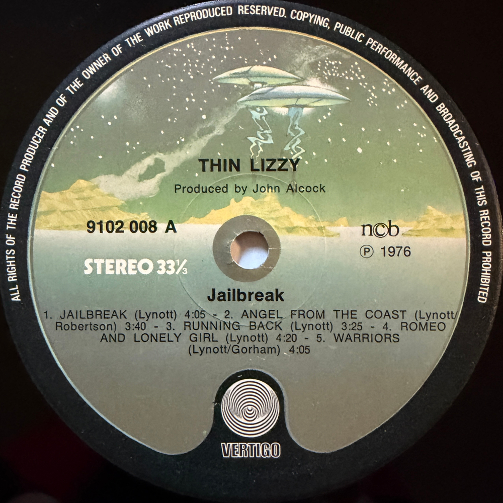 Thin Lizzy – Jailbreak (Скандинавия 1976г.)