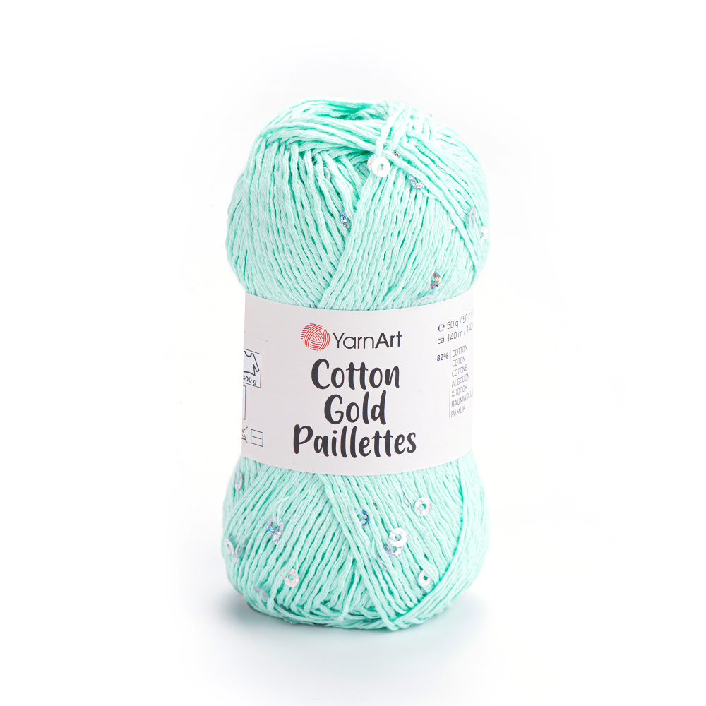 Пряжа YarnArt Cotton Gold Paillettes (7112)