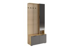 Прихожая Бери 800х350х1826 (Дуб крафт золотой/Графит)