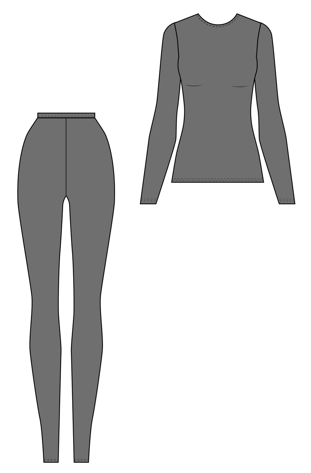 Белье нательное женское с микроначесом, плотность 200гр