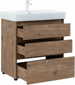 Тумба с раковиной Aquanet Nova Lite 302474 75 дуб рустикальный