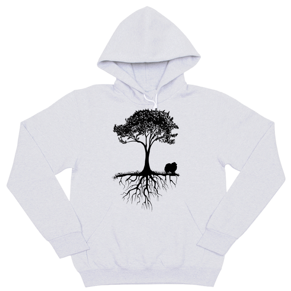 Толстовка "Шпиц у дерева"