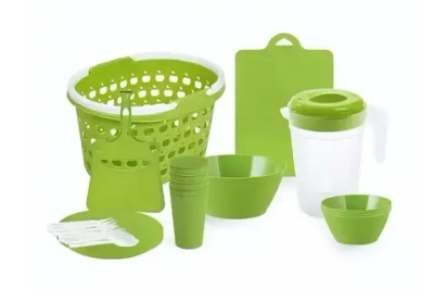 Набор для пикника на 4 персоны, в корзинке 10,5л BBQ party