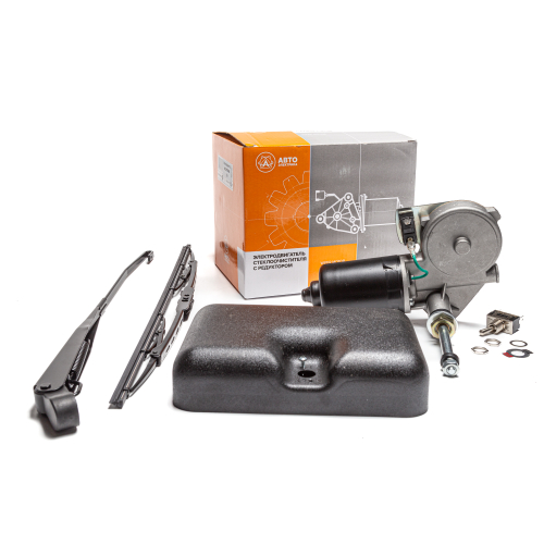 Привод заднего стеклоочистителя, МТЗ, в сборе с рычагом и щёткой,12 В