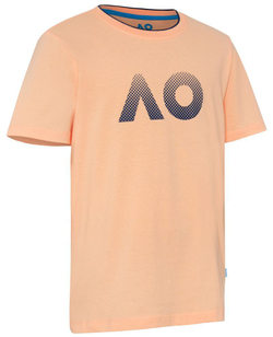Детская теннисная футболка Australian Open Kids T-Shirt AO Textured Logo - Orange
