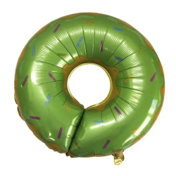 Шар (27""/69 см) Фигура, Пончик, Зеленый, 1 шт. 5п, З13