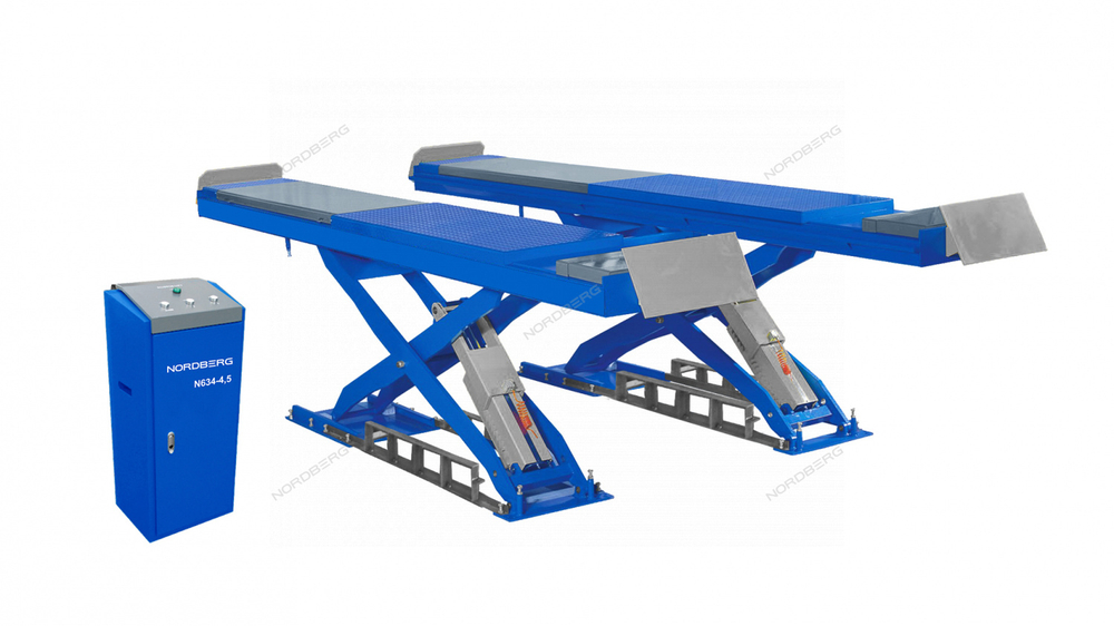 Подъемник ножничный для сход-развала 4,5 тонн 380В (синий) NORDBERG N634-4,5B_380_H