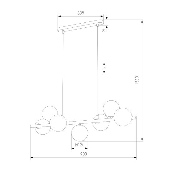 5668 / подвесной светильник / Estera Gold