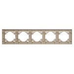 Рамка 5-местная горизонтальная STEKKER, PPFR00-9005-02, серия Эрна, слоновая кость 39621