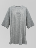 Футболка LJHY 2505 однотонная с надписью из цифр на груди