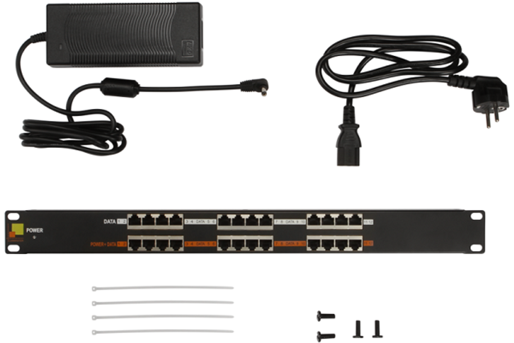 Патч-панель  Lanmaster LAN-PP12-POE/A1
