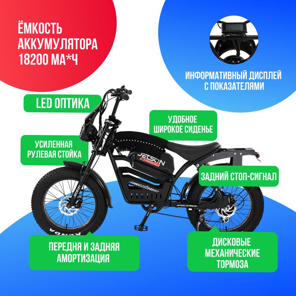 Электровелосипед JETSON COMETA 750W (48V/18.2Ah) фото №3