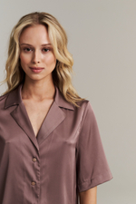 Пижамная рубашка из шелка