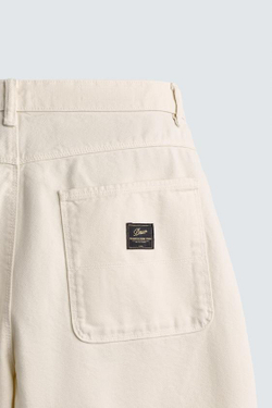 ZARA ШОРТЫ STRAIGHT FIT С КАРМАНАМИ, БЕЛЫЙ