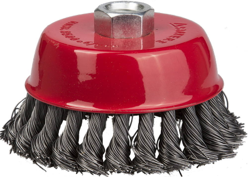 STAYER ″PROFESSIONAL″. Щетка чашечная для УШМ, жгутированная стальная проволока 0,5мм, 100ммхМ14