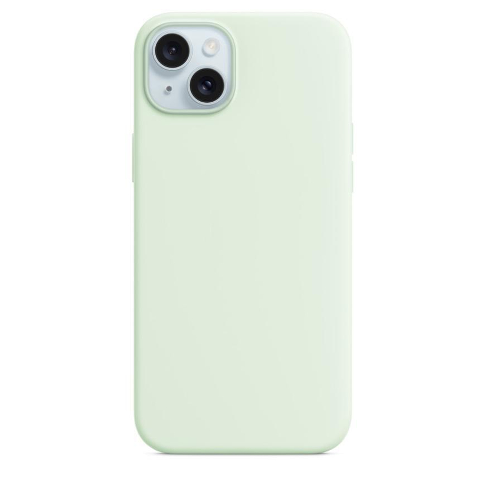 Силиконовый чехол MagSafe Apple Silicone Case для iPhone 15 Plus, Пастельно-мятный