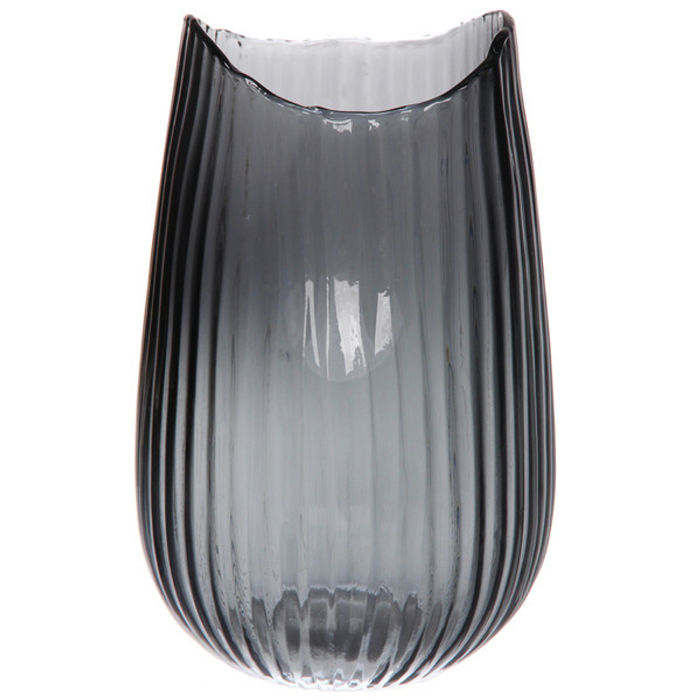 Ваза стеклянная «GREY GLASS» 17,5*28*10см