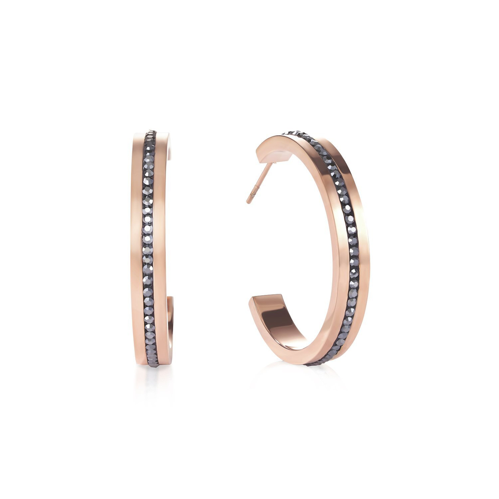 Серьги Coeur de Lion Anthracite-Rosegold 0149/21-1225